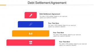 Debt Settlement Agreement Ppt Powerpoint Presentation Good Cpb
