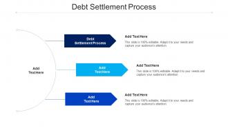 Debt Settlement Process Ppt Powerpoint Presentation Gallery Summary Cpb