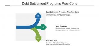 Debt settlement programs pros cons ppt powerpoint presentation summary background cpb
