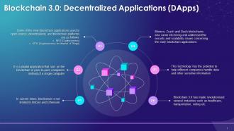 Decentralized Applications Introduction In Blockchain 3 0 Training Ppt