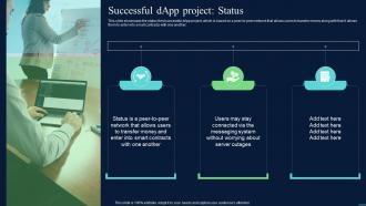 Decentralized Apps Successful DApp Project Status Ppt Infographics Background Images