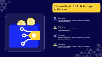 Decentralized Blockchain Crypto Wallet Icon