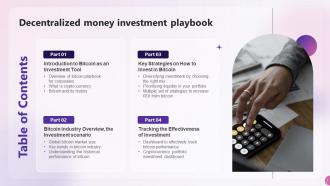 Decentralized Money Investment Playbook Powerpoint Presentation Slides