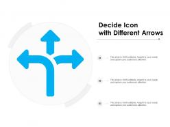Decide icon with different arrows