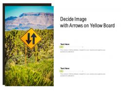 Decide image with arrows on yellow board