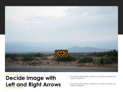 Decide image with left and right arrows