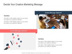Decide your creative marketing message ppt powerpoint presentation model templates