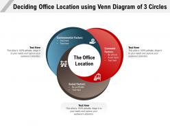 Deciding office location using venn diagram of 3 circles