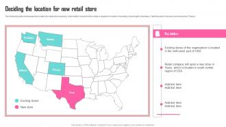 Deciding The Location For New Retail Contents Developing Marketing Strategies
