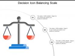 Decision icon balancing scale