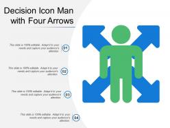 Decision Icon Man With Four Arrows