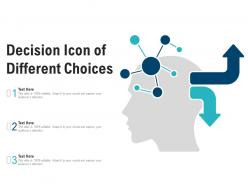 Decision icon of different choices