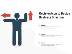 Decision icon to decide business direction