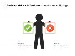 Decision makers in business icon with yes or no sign