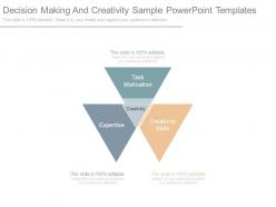 Decision making and creativity sample powerpoint templates