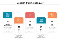Decision making behavior ppt powerpoint presentation slides sample cpb