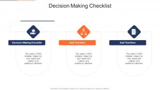 Decision Making Checklist In Powerpoint And Google Slides Cpb