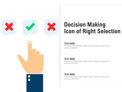 Decision Making Icon Of Right Selection