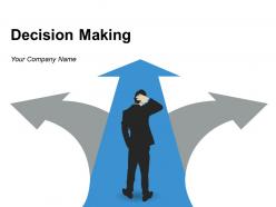 Decision Making Icon Showing 3 Arrows With 3 Options Silhouette