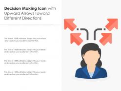Decision Making Icon With Upward Arrows Toward Different Directions