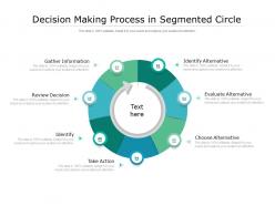 Decision making process in segmented circle