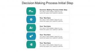 Decision making process initial step ppt powerpoint presentation layouts brochure cpb
