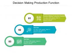 Decision making production function ppt powerpoint presentation inspiration cpb