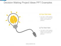 Decision making project ideas ppt examples