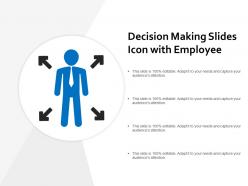 Decision Making Slides Icon With Employee