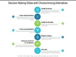 Decision making slides with choose among alternatives