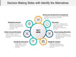 Decision making slides with identify the alternatives
