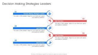Decision Making Strategies Leaders In Powerpoint And Google Slides Cpb