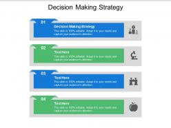 Decision making strategy ppt powerpoint presentation portfolio tips cpb