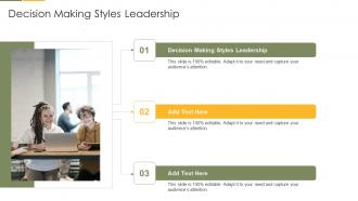 Decision Making Styles Leadership In Powerpoint And Google Slides Cpb