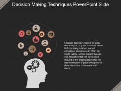 Decision making techniques powerpoint slide