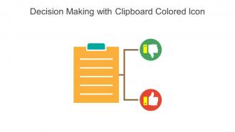 Decision Making With Clipboard Colored Icon In Powerpoint Pptx Png And Editable Eps Format