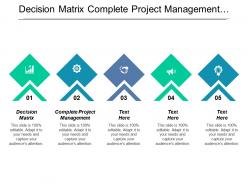 Decision matrix complete project management project time schedule template cpb