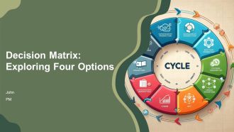 Decision Matrix Exploring Four Options PPT Designs AT