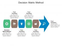 Decision matrix method ppt powerpoint presentation gallery graphic images cpb