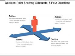 Decision Point Showing Silhouette And Four Directions