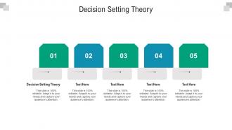 Decision setting theory ppt powerpoint presentation show sample cpb