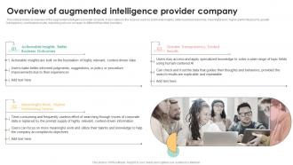 Decision Support IT Overview Of Augmented Intelligence Provider Company