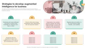 Decision Support IT Strategies To Develop Augmented Intelligence For Business