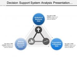 Decision support system analysis presentation with graph arrows image