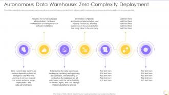 Decision Support System DSS Autonomous Data Warehouse Zero Complexity Deployment