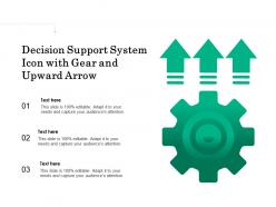 Decision Support System Icon With Gear And Upward Arrow