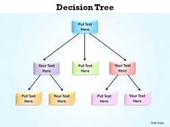 Decision tree made of boxes hierarchy slides presentation diagrams templates powerpoint info graphics