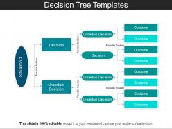 Decision tree templates ppt sample presentations