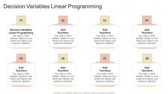 Decision Variables Linear Programming In Powerpoint And Google Slides Cpb