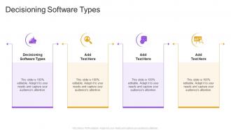Decisioning Software Types In Powerpoint And Google Slides Cpb